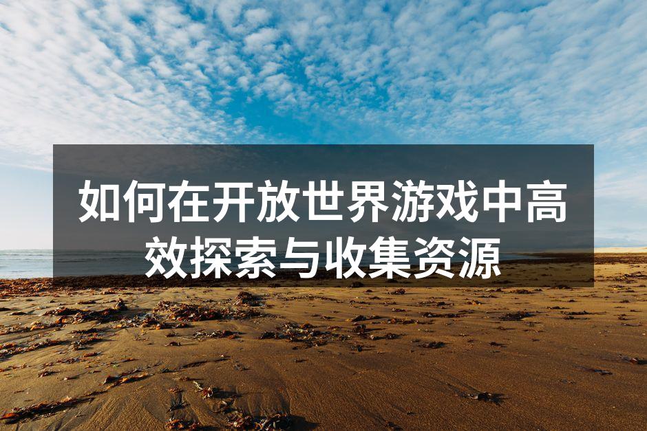如何在开放世界游戏中高效探索与收集资源